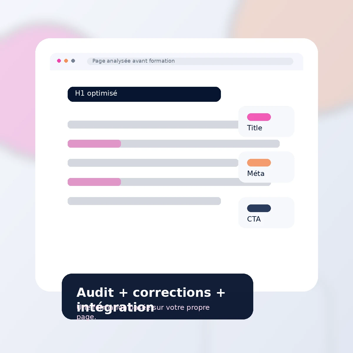 Audit de page SEO avant formation pour optimiser le contenu d’un site web