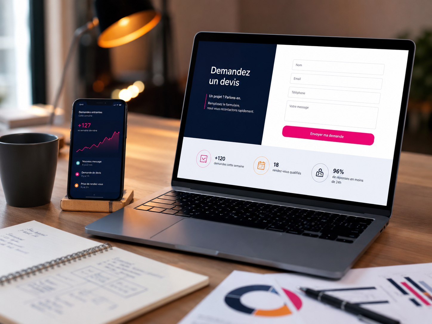 Conversion web à Hyères pour transformer les visiteurs en demandes de devis et contacts qualifiés