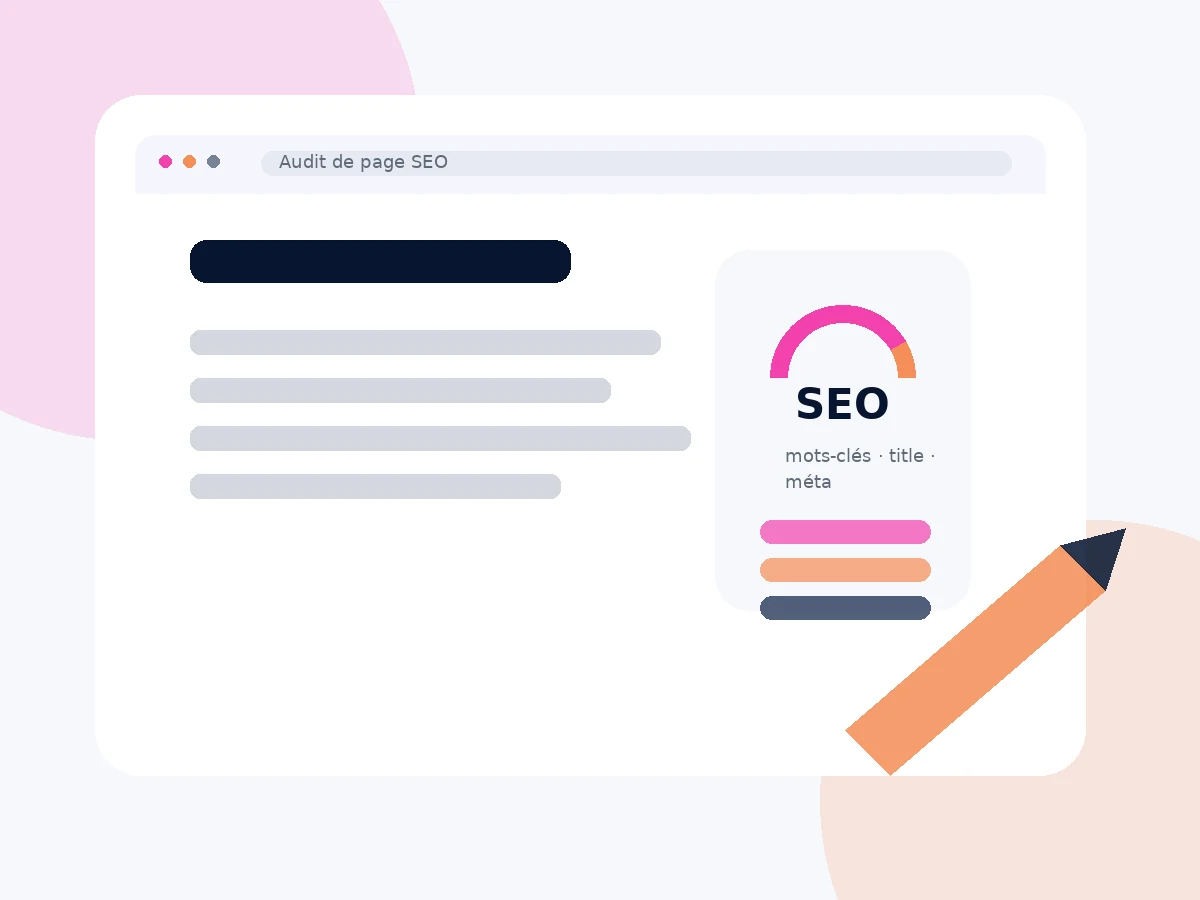 Formation optimisation de page SEO avec audit contenu et recherche de mots-clés