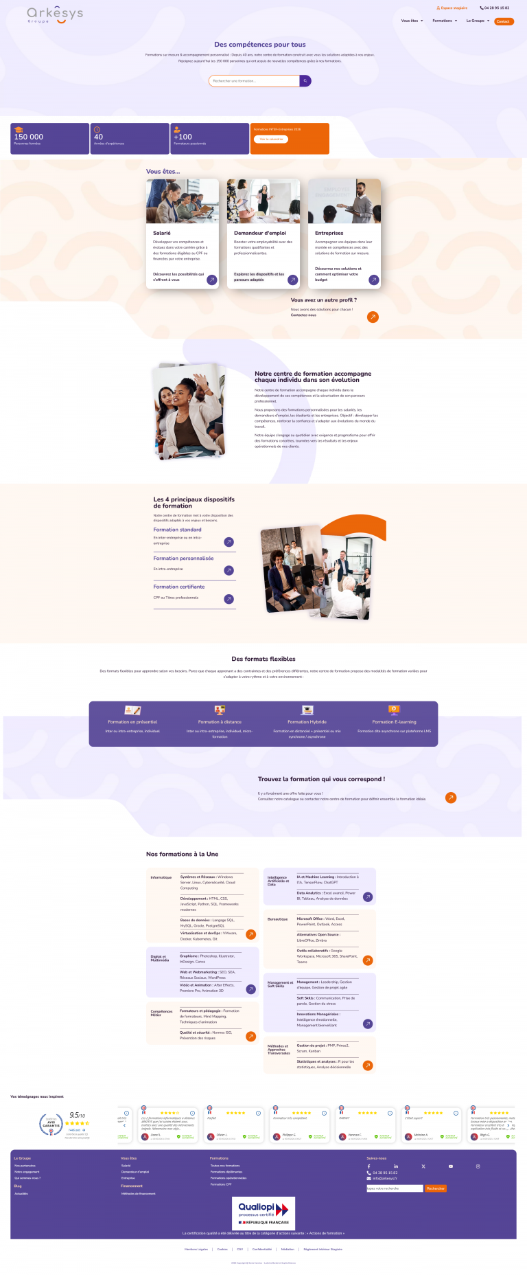 realisation-site-internet-arkesys-centre-formation